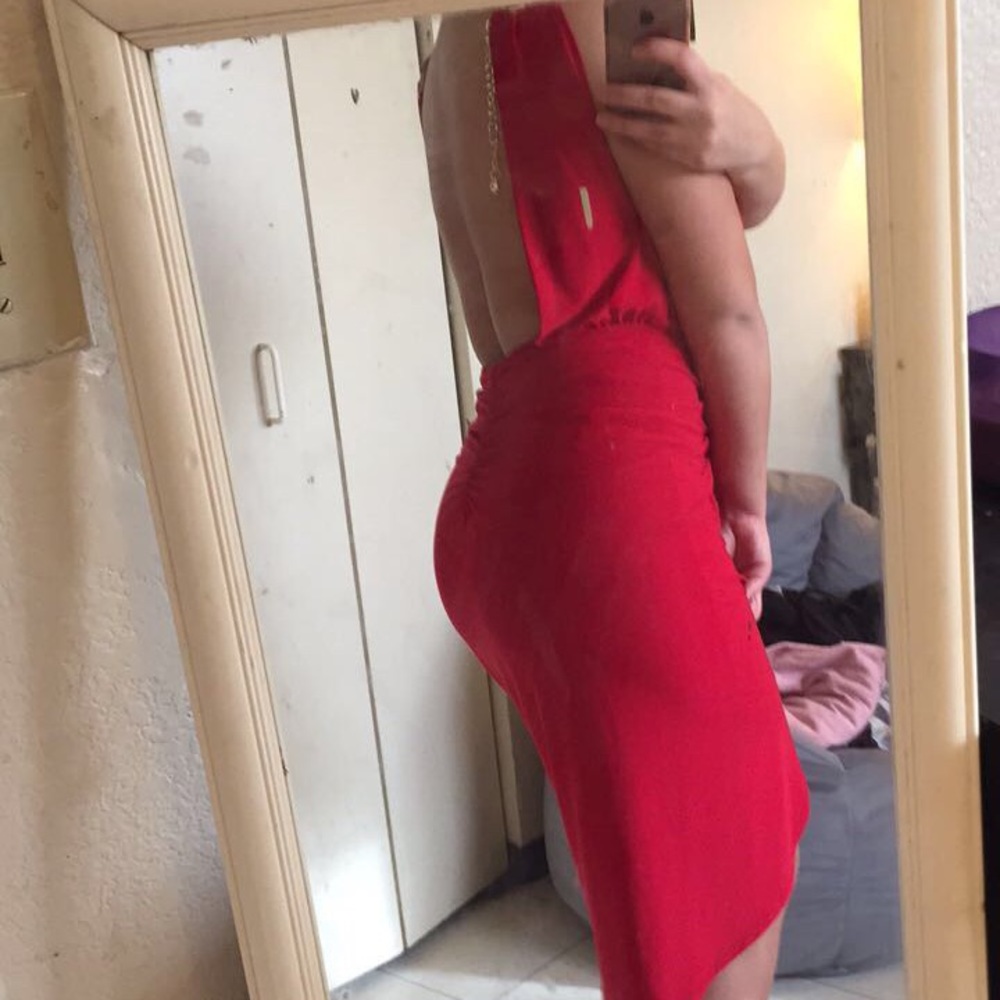 Silk red dress